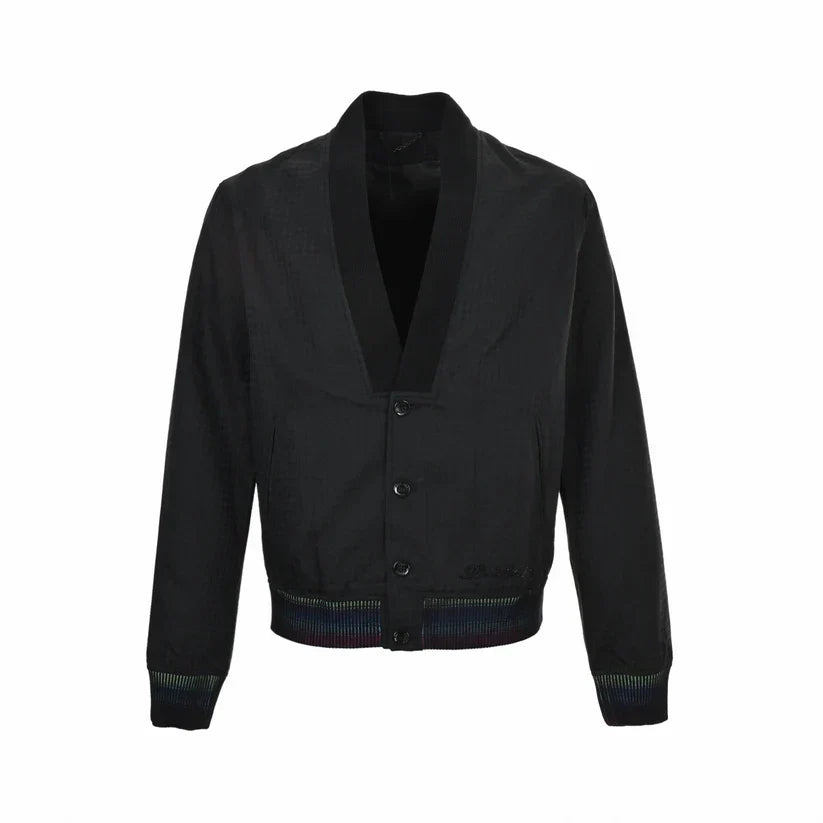 Gradient Cuff Wool-Blend Evening Cardigan