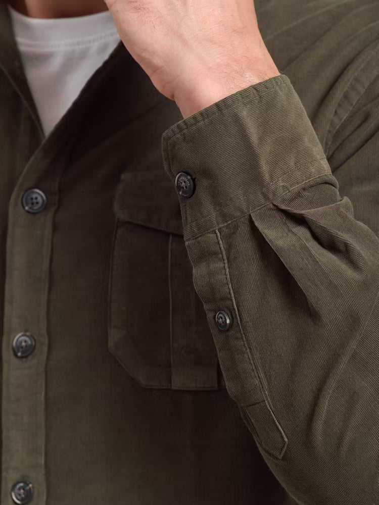 Caza corduroy shirt with pockets