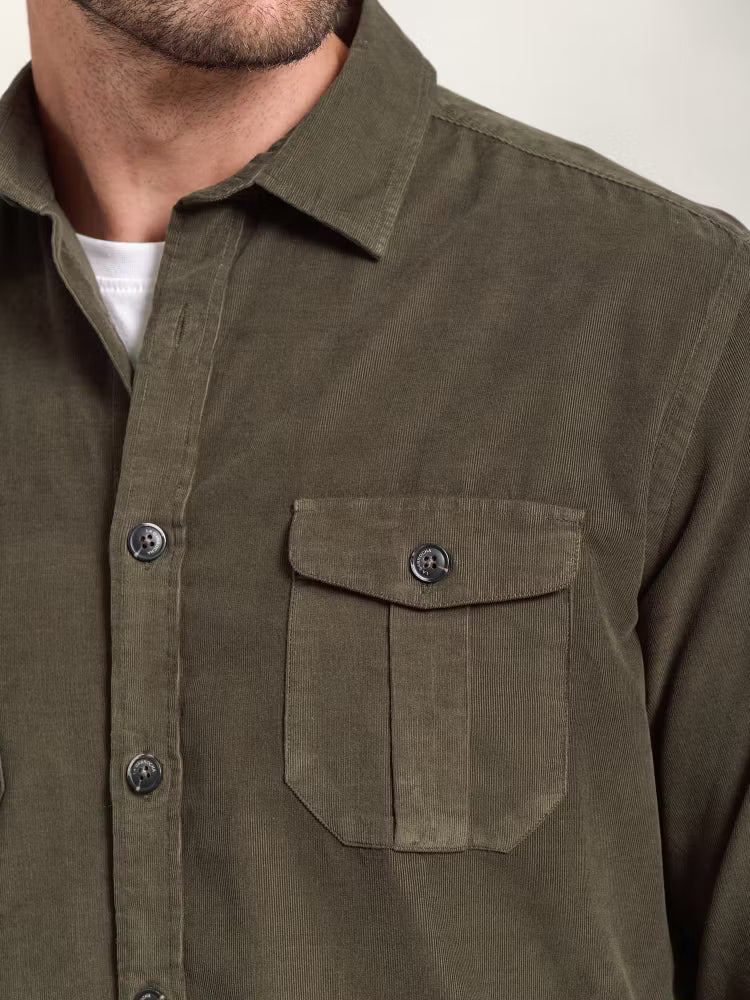 Caza corduroy shirt with pockets