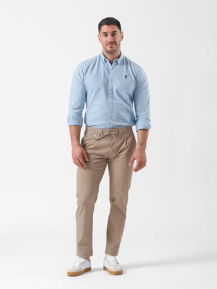 Drawstring Chinos | Camel