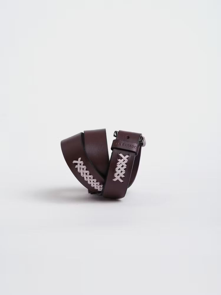 Braided Detail Belt | Chocolate