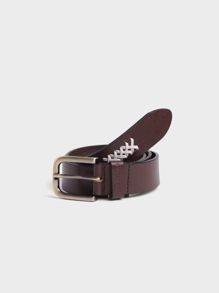Braided Detail Belt | Chocolate
