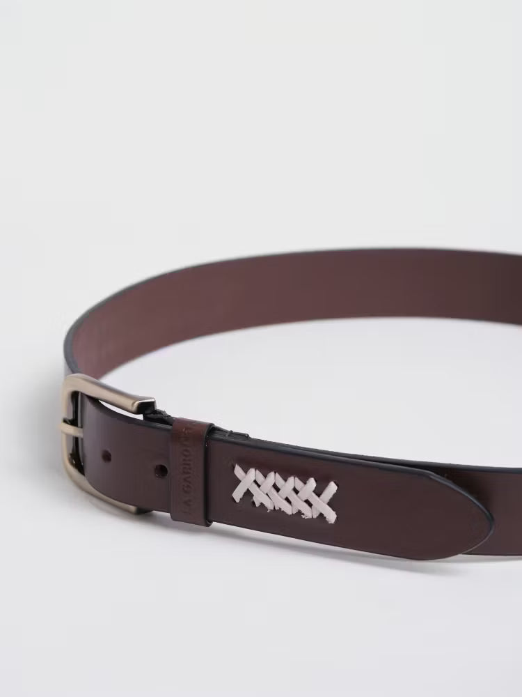 Braided Detail Belt | Chocolate